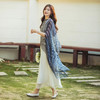 【林栖设计小店】（现货）蓝印花渐变真丝衫配背心宽松显瘦2025夏季新品长款多色空调衫披肩女装T1952372 商品缩略图4