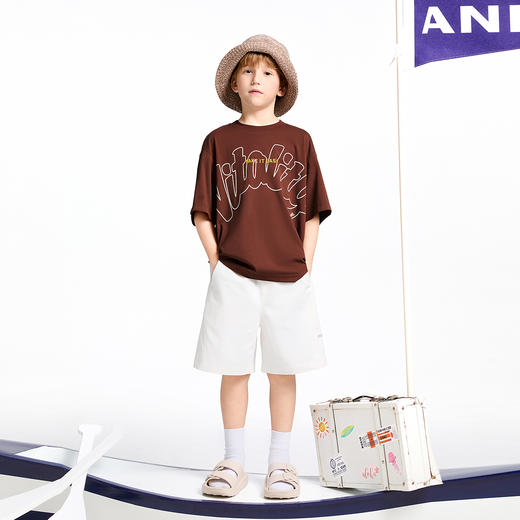 【实体店同款】男童圆领短袖针织衫夏季新款安奈儿童装AB521643 商品图3