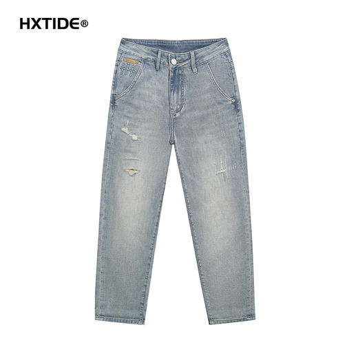 【新品上市】HX 夏季水洗牛仔九分裤合体版型复古S210520039101 商品图6