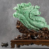 翡翠“百财”大白菜摆件（红木座） 商品缩略图3