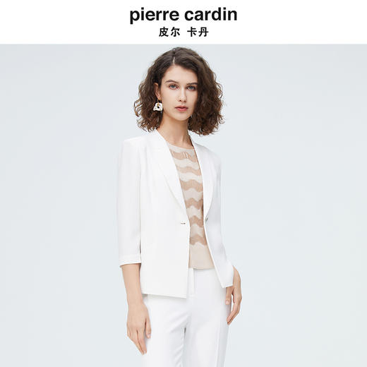 [皮尔卡丹女装]简约波西米亚风通勤收腰连衣裙 商品图1