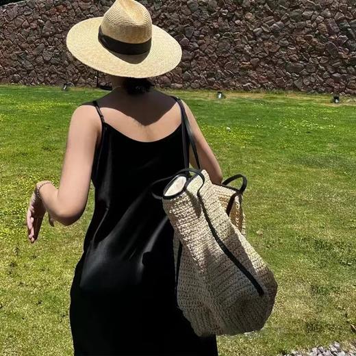 分镜头设计师品牌时尚通勤大容量托特包草编包单肩包手提袋度假风编织包购物袋 商品图3