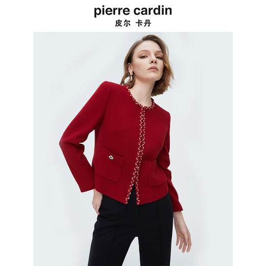 [皮尔卡丹女装]春季新款气质端庄轻奢修身连衣裙 商品图4