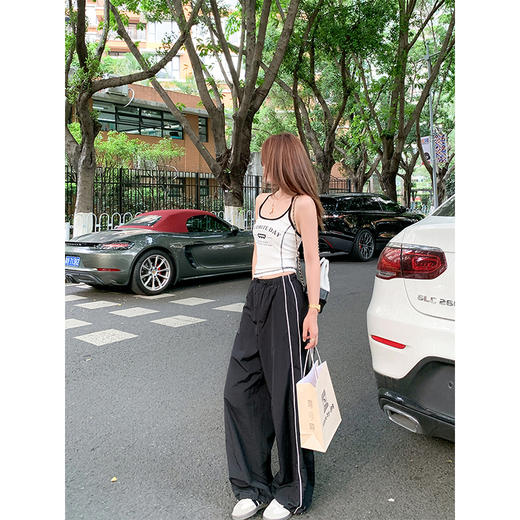 <曾小咸推荐>现货秒杀！微信超特价！美式辣妹风白底黑色字母吊带背心 日常79.99 立减40 秒杀39.99！ 商品图4