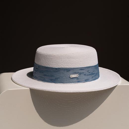 CP141疯帽子 时尚平顶帽百搭草帽遮阳帽子女25年春夏新品RJ011 商品图2