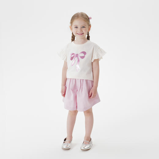 马克珍妮女童清新夏日清凉短裤宝宝纯棉裤子2025年夏装新款550889 商品图1