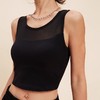 【限时秒】YOGACODE【火树银花系列】性感运动背心带胸垫不跑杯拼接网纱美背瑜伽背心DWB115122 商品缩略图4