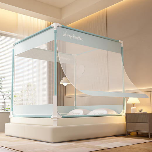 新升级加粗围栏支架全底防摔全包蚊帐 A类帐纱全包裹防蚊 商品图7