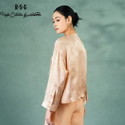 郭培成衣品牌精品系列粉黛婉婉桑蚕丝国风薄外套 商品图4