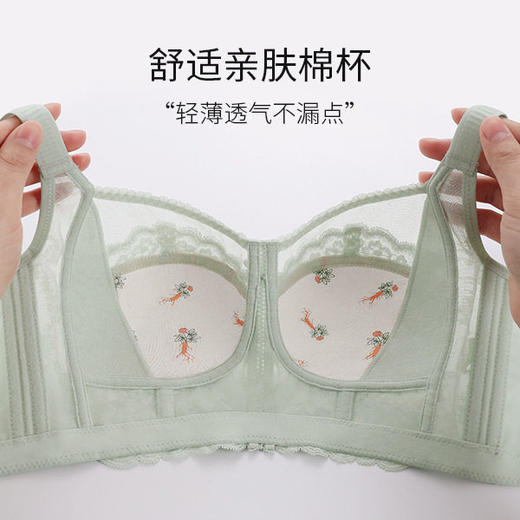 QC-W6186*  新品大胸显小内衣女薄款缩胸防下垂全罩杯收副乳调整型文胸（单件） 商品图3