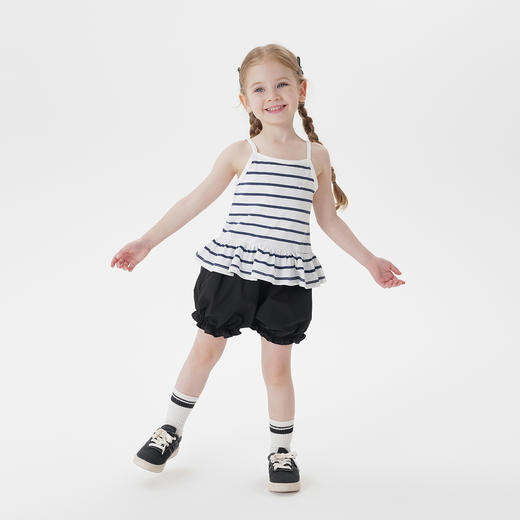 马克珍妮女童甜美夏日牛仔花苞短裤宝宝裤子2025年夏装新款550853 商品图2