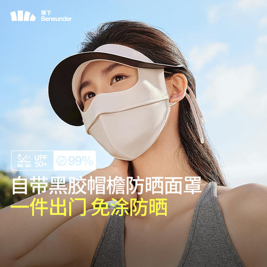 蕉下帽檐款全脸防晒面罩AL333（蓝烟灰、灰藕粉、石墨灰） 商品图3