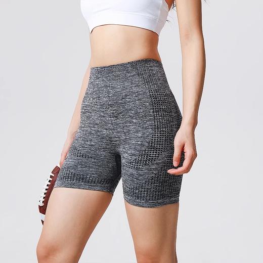 【限时秒】YOGACODE【火树银花系列】瑜伽短裤蜜桃臀抽皱提臀高腰健身裤DWS115100 商品图1