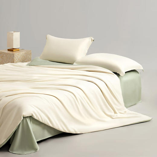 【分仓直发包邮】無印良品蓝鲸天丝四件套米绿MJ-T2024-0207 商品图3