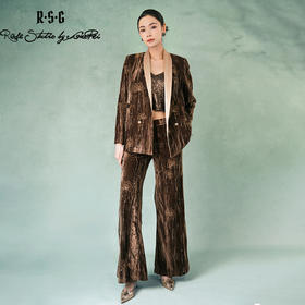 郭培成衣品牌精品系列重工芙蓉花丝绒西服套装