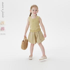 马克珍妮女童清新夏日清凉短裤宝宝纯棉裤子2025年夏装新款550889