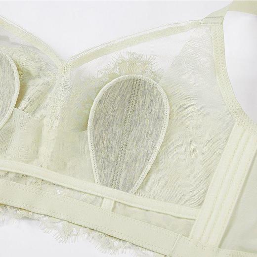 QC-W6210*  内衣女薄款夏季大胸显小胸文胸无钢圈兔耳朵超薄聚拢收副乳防下垂（单件） 商品图3