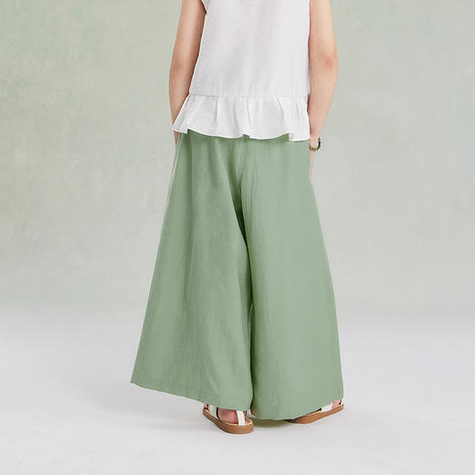 笛莎Deesha观山见女童裤子2025夏季女童汉服阔腿裤 商品图3