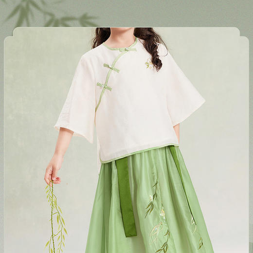 笛莎Deesha观山见女童套装2025夏季女童汉服套装 商品图4