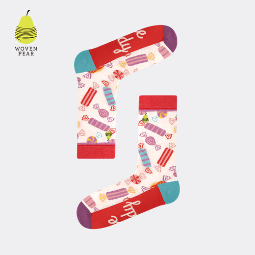 woven pear原创潮袜女中筒袜ins潮个性甜美雪花柔软透气女生长袜 商品图1