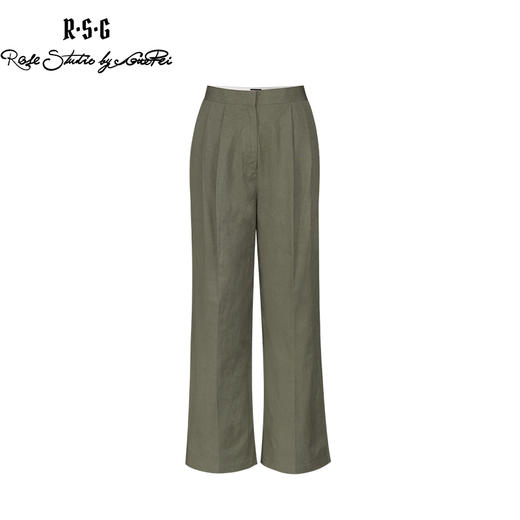 RSG郭培成衣品牌休闲宽松廓形压褶直筒休闲女款长裤 商品图0