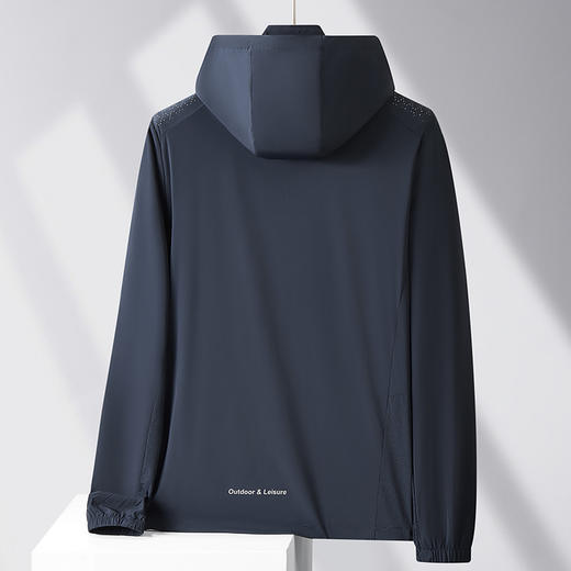 【防晒衣】【DWN】大依优型大码可拆卸帽外套高弹皮肤衣防晒外套男宽松加肥加大码上衣夹克薄款 商品图7