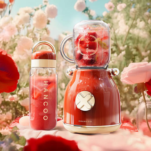 【橙厨 CHANCOO】高颜值便携式双杯榨汁机家用水果奶昔   多功能榨果汁机 网红 复古设计.01 商品图1