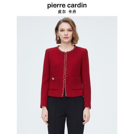 [皮尔卡丹女装]春季新款气质端庄轻奢修身连衣裙 商品图0