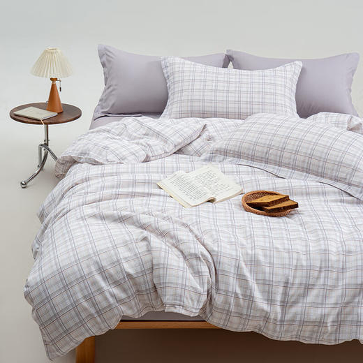 【分仓直发包邮】無印“灵动”条韵四件套（恩格/灰密条）MJ-T2022-101 商品图1