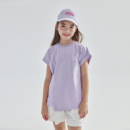 cicochild 2025年夏季新款亲子中大女童凉感抗菌卷边短袖T恤 商品图3