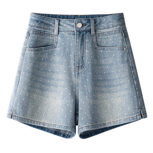 HSS 25112波点牛仔短裤垂感显瘦热裤阔腿裤 商品图4