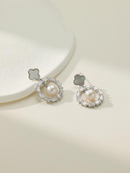 IIPO宜珠宜宝海棠纹新中式6-7mm 淡水珍珠925银镀金(礼盒装) 商品图3