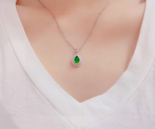 1.3ct蛋面祖母绿吊坠 商品图3