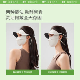 蕉下帽檐款全脸防晒面罩AL333（蓝烟灰、灰藕粉、石墨灰）