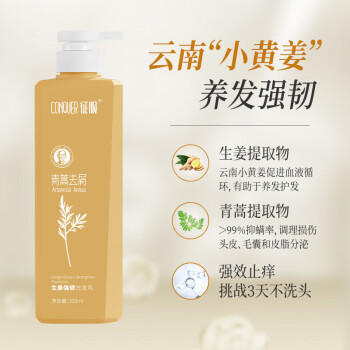 征服生姜强韧养发洗发乳335ml 青蒿止痒护发洗发水去屑控油蓬松洗头膏 商品图5