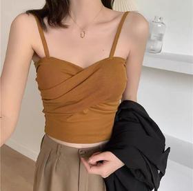 【29.9购】纯欲一体杯吊带丨小众设计感 法式外穿上衣