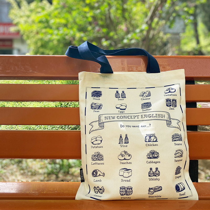 英伦风格帆布包FoodBag（新概念英语文创）