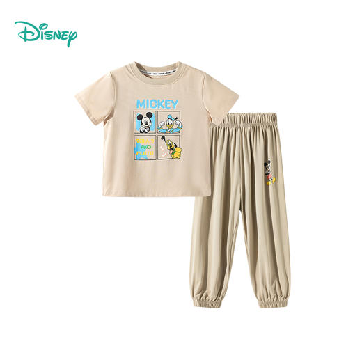 【米奇凉感T恤防蚊长裤套装】夏季新款男童冰感短袖轻薄休闲长裤ZD2ET024 商品图7