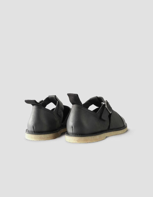 MHL 黑色圆头T带牛皮玛丽珍凉鞋 商品图3