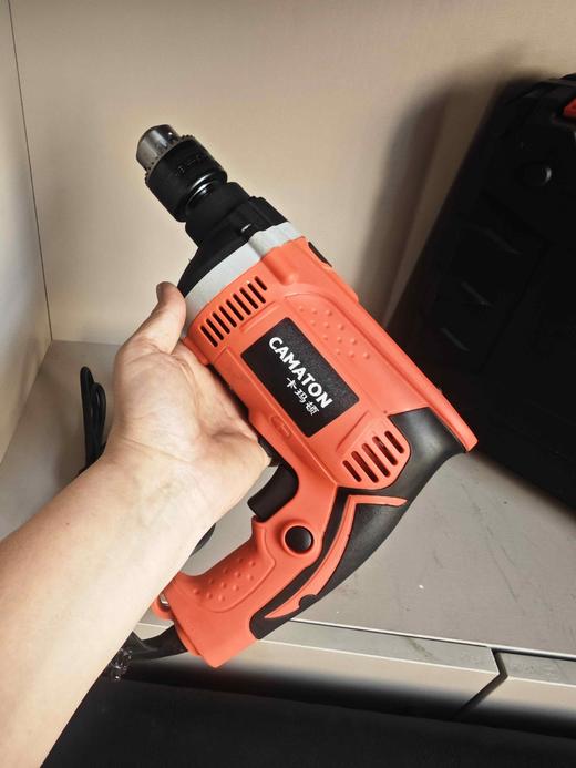 【货号04212】卡玛顿13毫米冲击钻750瓦大功率冲击电钻13MM钻夹头塑料盒包装 商品图6