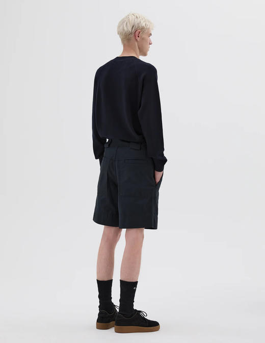 MHL  男士燕麦色/海军蓝意大利斜纹棉运动短裤 商品图7