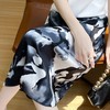 奥伊米 女士重工油墨画仿真丝高腰印花半身裙 商品缩略图7