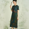 【亭台楼阁】【香云纱】乔万尼28MM100%桑蚕丝旗袍连衣裙EM2E717 商品缩略图2