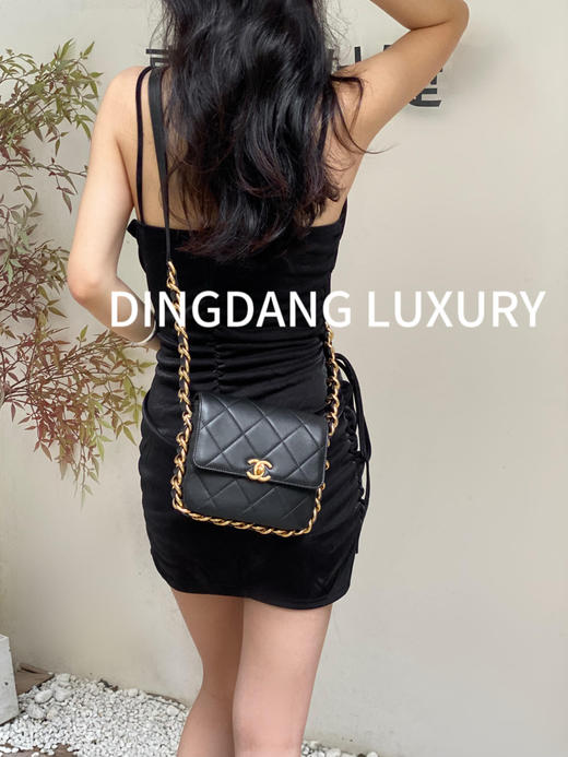 Chanel 21k 秋冬新款 黑色 粗链条 牛皮 方胖子 商品图2