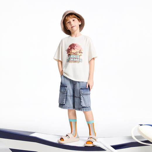 【实体店同款】男童圆领短袖针织衫夏季新款安奈儿童装AB521645 商品图3