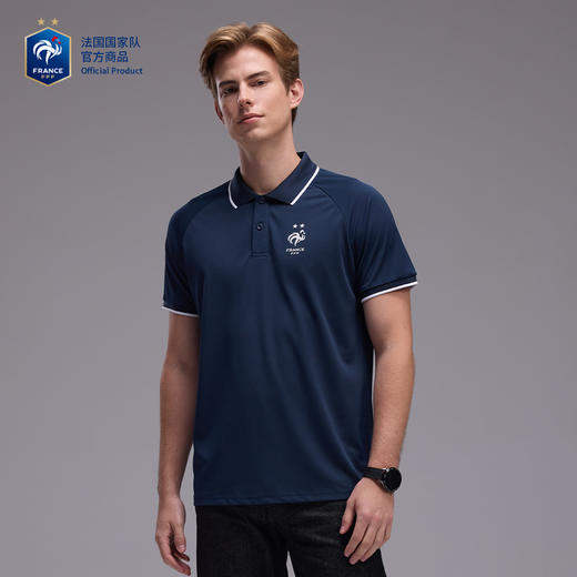 【官方正版】法国国家队丨春夏新款深蓝POLO简约商务通勤短袖 商品图0