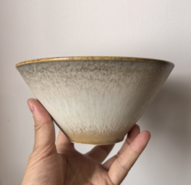 拉丝米黄米饭碗 15.5cm