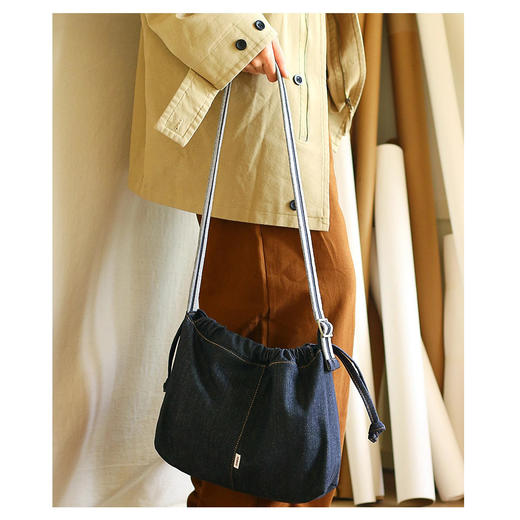 裁缝学苑AQ462日系复古牛仔斜挎单肩帆布包纸样女装大容量通勤托特包样板 商品图4