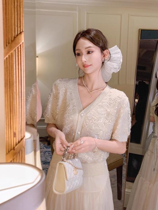 张心子【香雾氛围】氛围感温柔纱裙气质半身裙 U2504104 商品图2