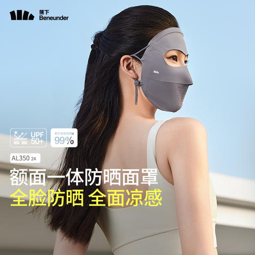 蕉下凉感防晒面罩AL35024（蓝烟灰） 商品图2